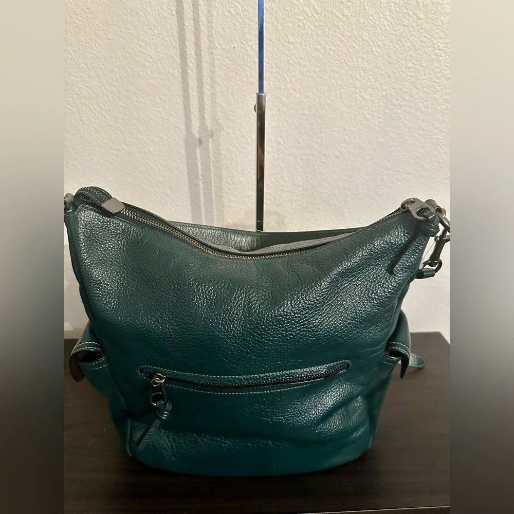 SOLD:  Coach Dark Teal Hobo Bag - Picture 6 of 11
